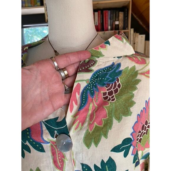 Floral Linen Shirt - Picture 6 of 7